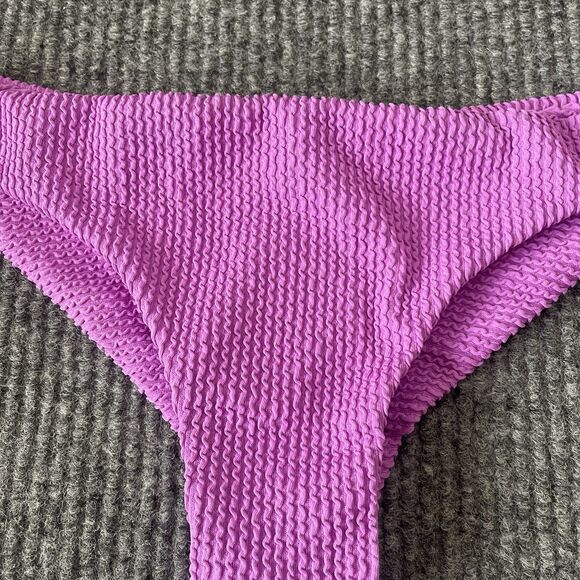 Billabong Size Medium Bikini Bottom Purple Summer High Tanga Skimpy Coverage NEW - Picture 5 of 11